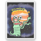 PLANETAIRE ONTDEKKINGSREIZIGER STICKER (Voorkant)