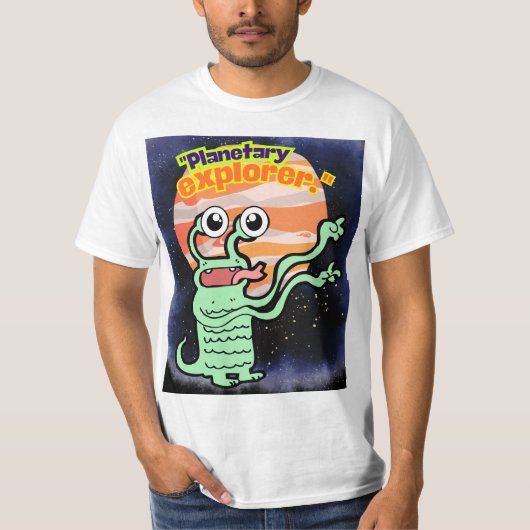 PLANETAIRE ONTDEKKINGSREIZIGER T-SHIRT (Voorkant)