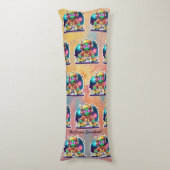 "Planetaire Partij Puls" Lichaamskussen (Voorkant Verticaal)