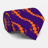 Planetaire processor - Oranje op donker Violet Stropdas (Opgerold)