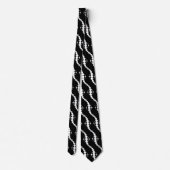 Planetaire processor - White on Black Stropdas (Achterkant)