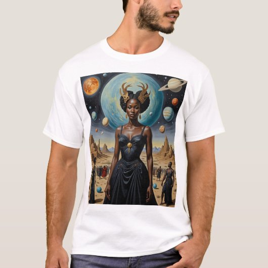 Planetaire Queen Cosmic Royalty-Shirt T-shirt (Voorkant)