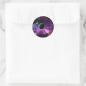 Planetaire ruimte ronde sticker (Tas)