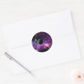 Planetaire ruimte ronde sticker (Envelop)