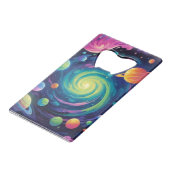 planetaire spin creditkaart flessenopener (Achterkant Gekanteld)