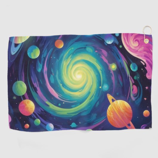 planetaire spin golfhanddoek (Horizontaal)