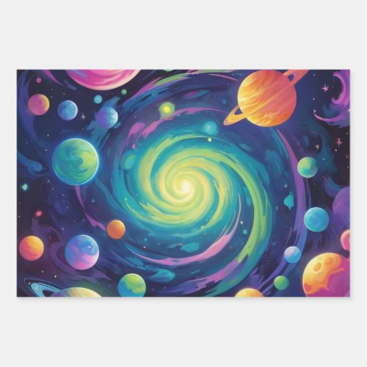 planetaire spin inpakpapier vel (Voorkant)