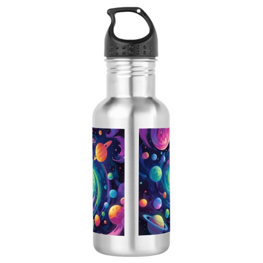 planetaire spin waterfles  (Achterkant)