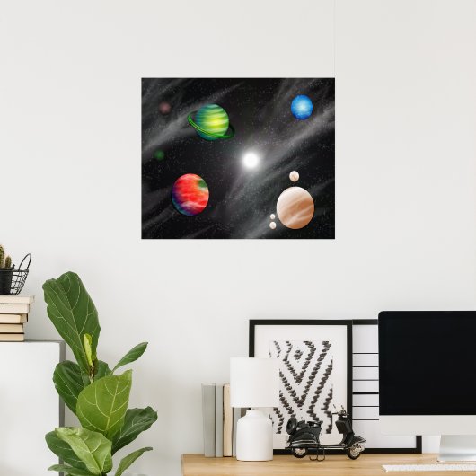 Planetaire systemen poster (Thuiskantoor)