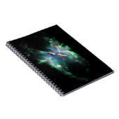 Planetarische Nevel Mintgroen Periwinkle Notitieboek (Rechterzijde)