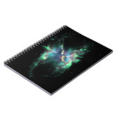 Planetarische Nevel Mintgroen Periwinkle Notitieboek (Linkerzijde)
