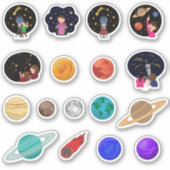 Planetarium Astronomie Kinder Educatief Planet Sticker (Voorkant)