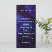 Planetarium Bruiloft | Romantische Hemelruimte Menu (Staand voorkant)
