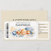Planetarium Cadeaubon Sjabloon Kaart (Voorkant / Achterkant)