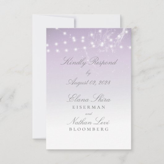 Planetarium Chuppah Wedding RSVP Kaart (Voorkant)