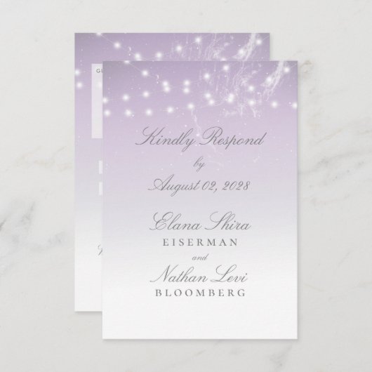 Planetarium Chuppah Wedding RSVP Kaart (Voorkant / Achterkant)