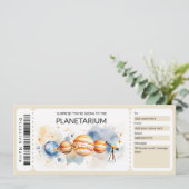 Planetarium Gift Certificate Template Kaart (Staand voorkant)