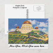 Planetarium, Griffith Park Briefkaart (Voorkant / Achterkant)