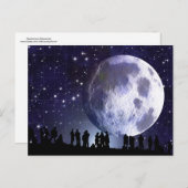 Planetarium Silhouettes Moon Stars Astronomie Briefkaart (Voorkant / Achterkant)
