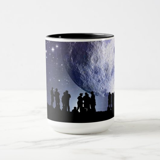 Planetarium Silhouettes Moon Stars Astronomie Mok (Midden)