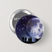 Planetarium Silhouettes Moon Stars Astronomie Ronde Button 5,7 Cm (Voorkant /achterkant)