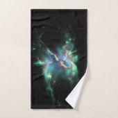 Planetary Nebula Mint Green Periwinkle Bad Handdoek (Handdoek)