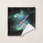 Planetary Nebula Mint Green Periwinkle Bad Handdoek (Wasdoekje)