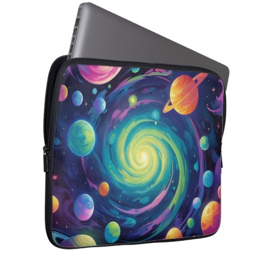 Planetary Spin Electronics Bag Laptop Sleeve (Voorkant Rechts)