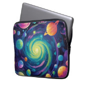 Planetary Spin Electronics Bag Laptop Sleeve (Voorkant Links)