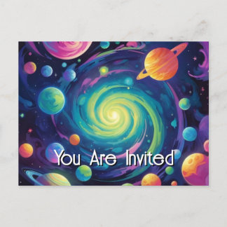Planetary Spin Invitation Briefkaart