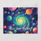 Planetary Spin Invitation Briefkaart (Voorkant)