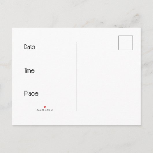 Planetary Spin  Invitation Postcard Uitnodiging Briefkaart (Achterkant)