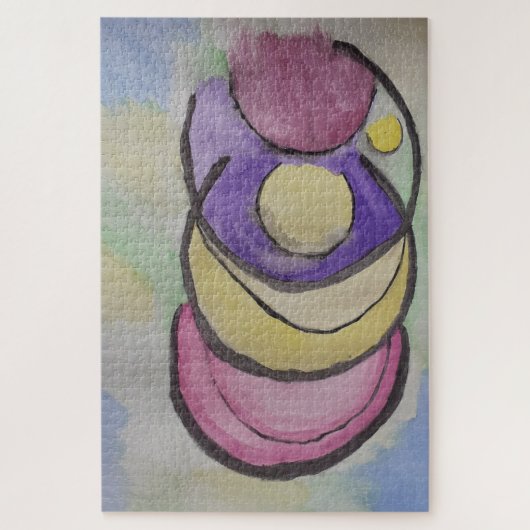 Planeten Abstracte Art Jigzaag Puzzle Legpuzzel (Verticaal)