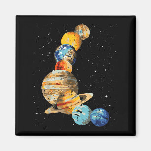 Planeten Aquarel Schilderkunst Ruimte Sterrenstels Magneet