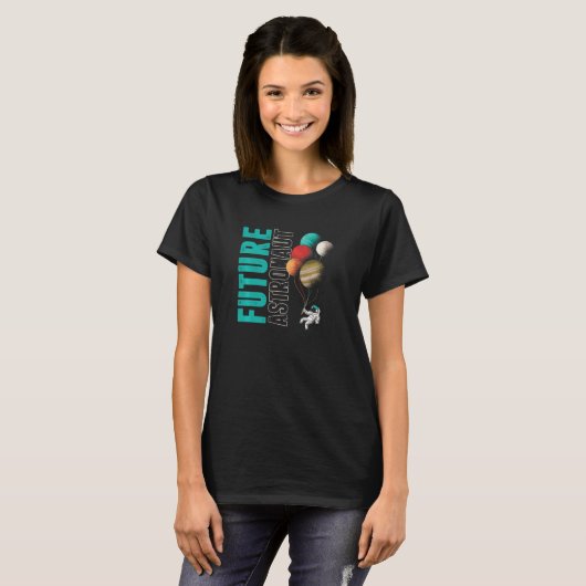 Planeten ballon Kinder Outer Space Science Future T-shirt (Voorkant volledig)