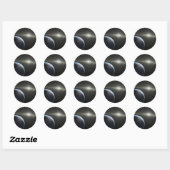 Planeten bouwen ronde sticker (Vel)