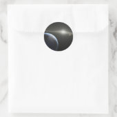 Planeten bouwen ronde sticker (Tas)