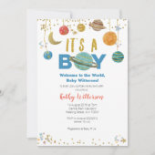 Planeten Buitenruimte Baby shower Uitnodiging (Voorkant)