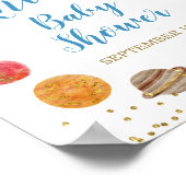 Planeten Buitenruimte Baby shower Welkomstteken Poster (Hoek)