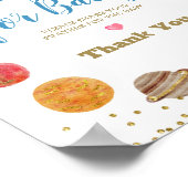 Planeten buitenruimtetoestel voor Baby goudglitter Poster (Hoek)