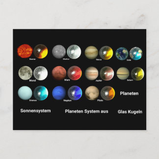 Planeten des Sonnensystem Briefkaart