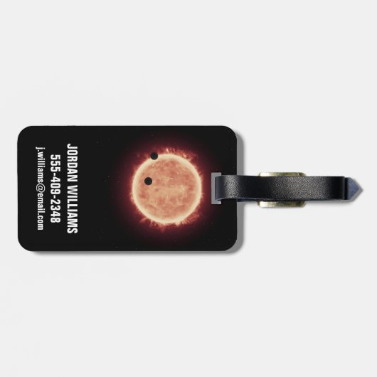 Planeten die de rode dwergster in Trappist-1 overs Bagagelabel (Achterkant horizontaal)