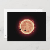 Planeten die de rode dwergster in Trappist-1 overs Briefkaart (Voorkant / Achterkant)