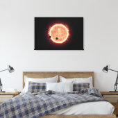 Planeten die de rode dwergster in Trappist-1 overs Canvas Afdruk (Insitu (Slaapkamer))