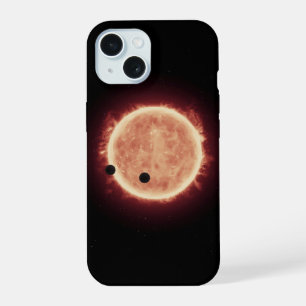 Planeten die de rode dwergster in Trappist-1 overs iPhone 15 Case