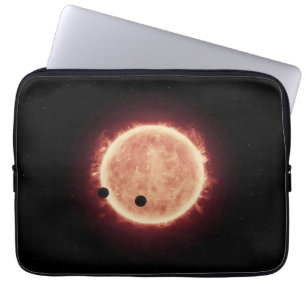 Planeten die de rode dwergster in Trappist-1 overs Laptop Sleeve
