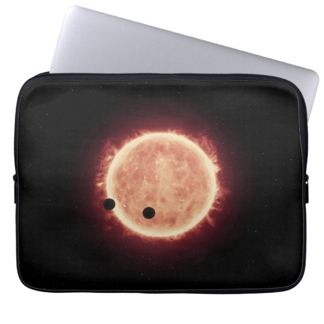 Planeten die de rode dwergster in Trappist-1 overs Laptop Sleeve (Voorkant)