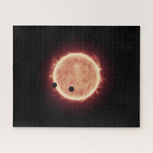 Planeten die de rode dwergster in Trappist-1 overs Legpuzzel (Horizontaal)