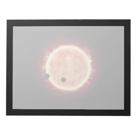 Planeten die de rode dwergster in Trappist-1 overs Notitieblok (Voorkant)