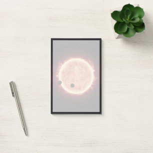 Planeten die de rode dwergster in Trappist-1 overs Post-it® Notes